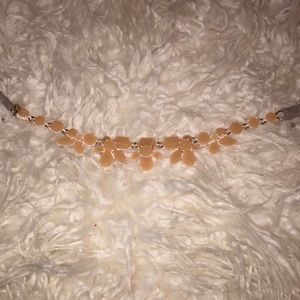 J. Crew Peach Floral Tie Necklace